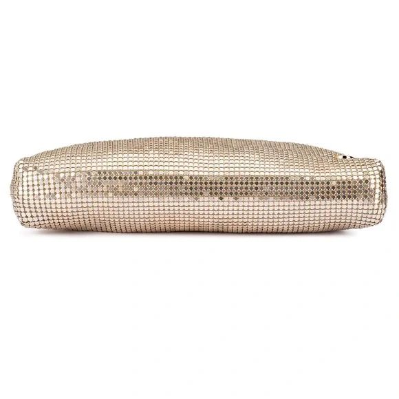 Olga Berg “Zara” Gold Metal Mesh Clutch Bag - EXCELLENT condition! - Picture 5 of 11